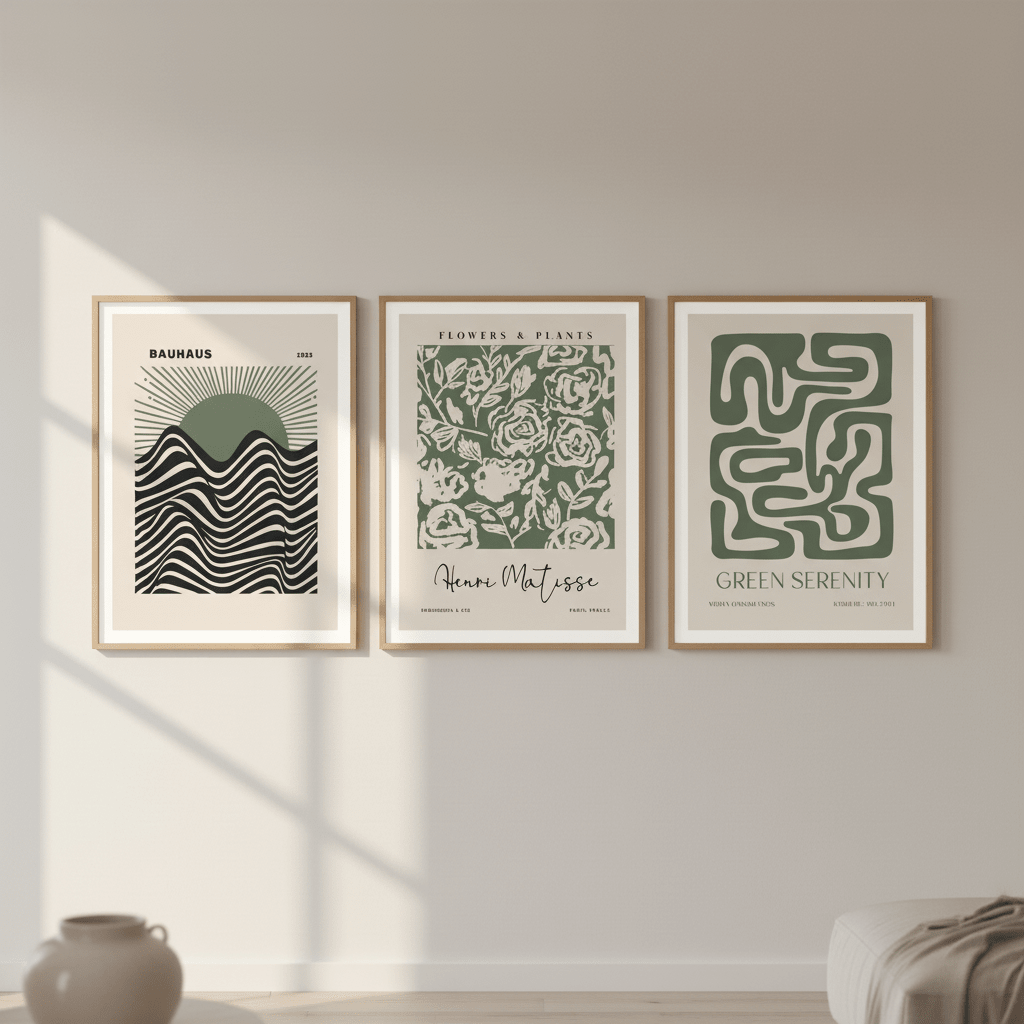 Bauhaus, Matisse Green Trio Wall Art
