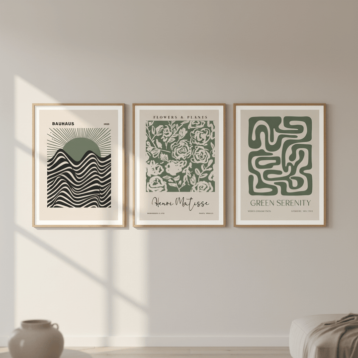 Bauhaus, Matisse Green Trio Wall Art