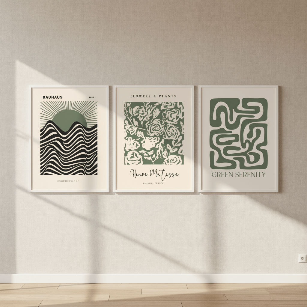Bauhaus, Matisse Green Trio Wall Art