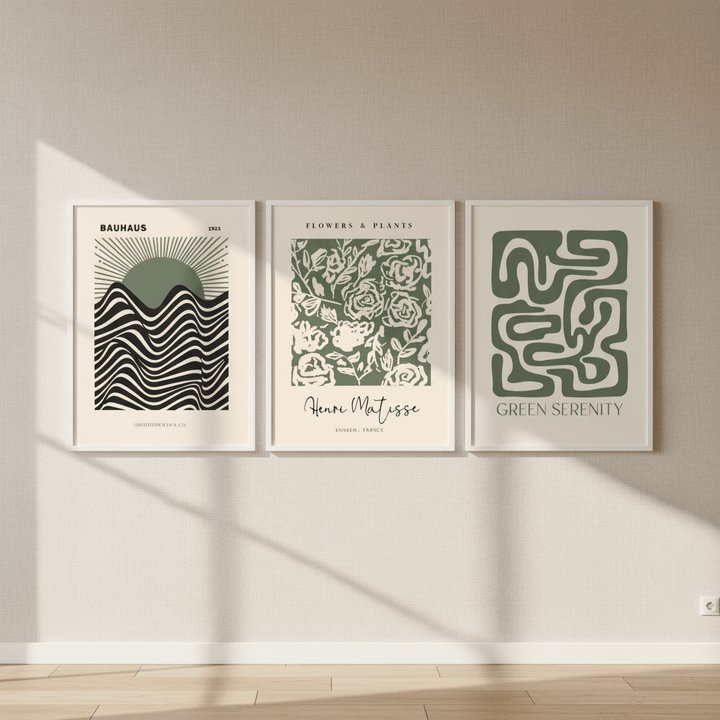Bauhaus, Matisse Green Trio Wall Art