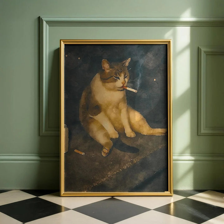 Chill Smoking Cat